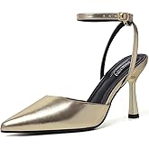 Susanny Heels for Women Stiletto Closed Pointed Toe Backless Dress Shoes High Heels Sexy Kitten Pumps Wedding Guest Party Dance Prom Dressy Comfort Shoes