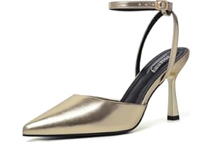 Susanny Heels for Women Stiletto Closed Pointed Toe Backless Dress Shoes High Heels Sexy Kitten Pumps Wedding Guest Party Dance Prom Dressy Comfort Shoes
