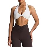 Aoxjox Women's Workout Halter Sport Bras Fitness Rosie Bra Yoga Crop Tank