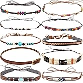 nemokamai 10 PCS Cowboy Hat Bands for Men Women, Leather Hatbands Belt for Cowboy/Western/Fedora/Cowgirl/Straw Hats