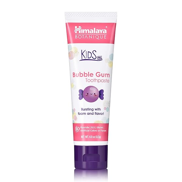 HIMALAYA BOTANIQUE KIDS TOOTHPASTE WITH XYLITOL, BUBBLE GUM...
