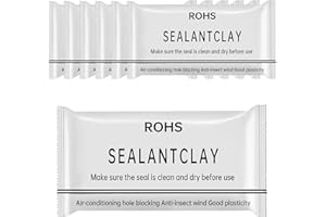 ZFYOUNG 6 Pcs White Seal Putty,Waterproof Duct Seal Repair Sealing Clay & Moldable Silicone Putty,Ideal for Sealing Drain Connections, Wall Holes, and Air Conditioning Openings, Reliable and Efficient.