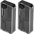 LBEC Cigarette Filter Capsule Box, Cigarette Explosion Beads Pusher ABS 2PCS Memory Spring Lightweight for Hiking (Black)