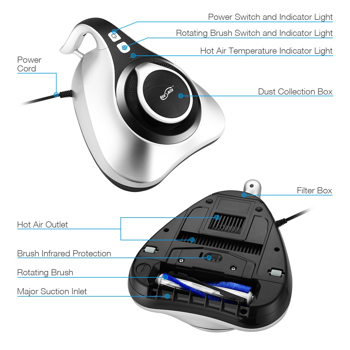 Housmile Bed Vacuum Cleaner SpecialPurpose Mattress Vacuum Cleaner