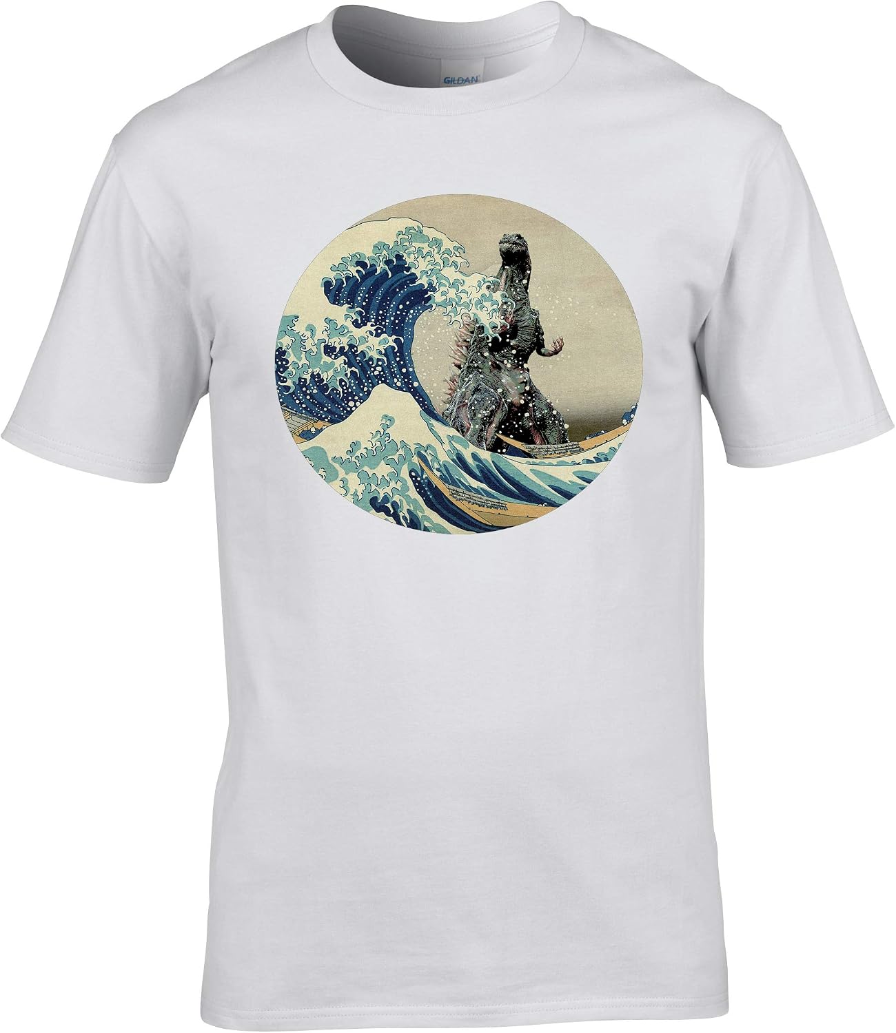 Hokusai The Great Wave Godzilla T Shirt Aesthetic Japanese
