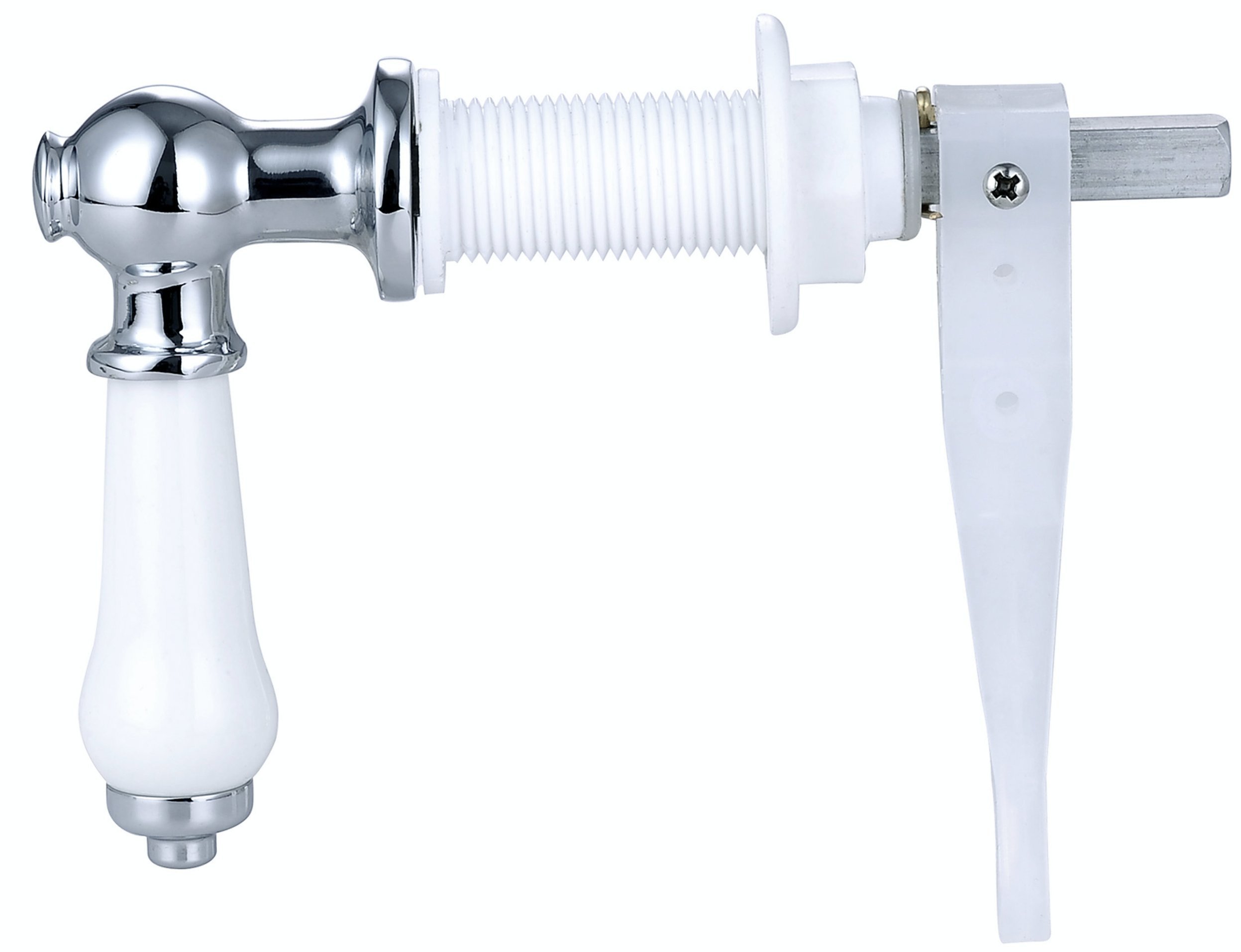 Taps2Traps 3/8" Small Bore Traditional Victorian Ceramic Toilet Cistern Lever Flush Handle