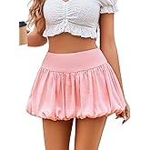 Avidlove Women Bubble Skirt Short Summer Skirts Casual Mini Skirt Boho High Waisted Skirts Going Out Party Skirt