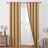 Joydeco Linen Blackout Curtains for Bedroom 96