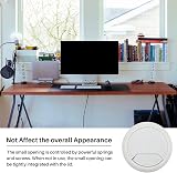 ALLY-MAGIC Desk Grommets 60 mm 2.36 in White 2 Pack Cord Hole Cover view 5