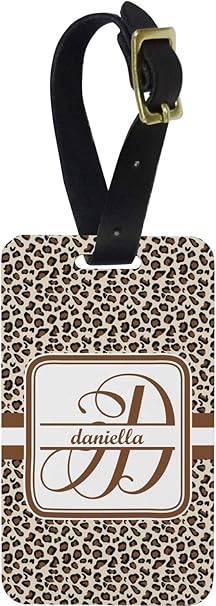 leopard luggage tag
