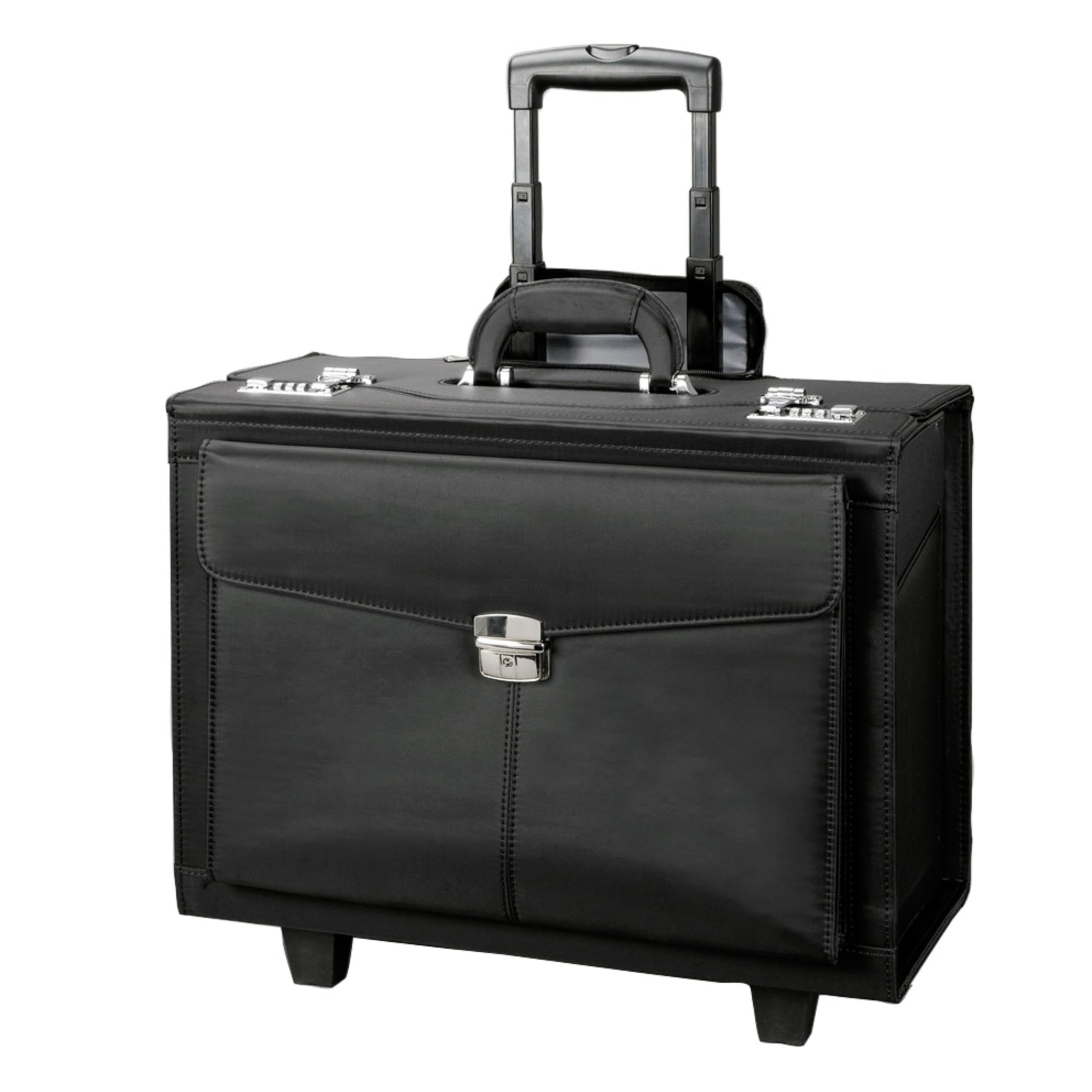 Alassio - 45034 ROCCA II - trolley pilot case, wheeled, microfibre, black