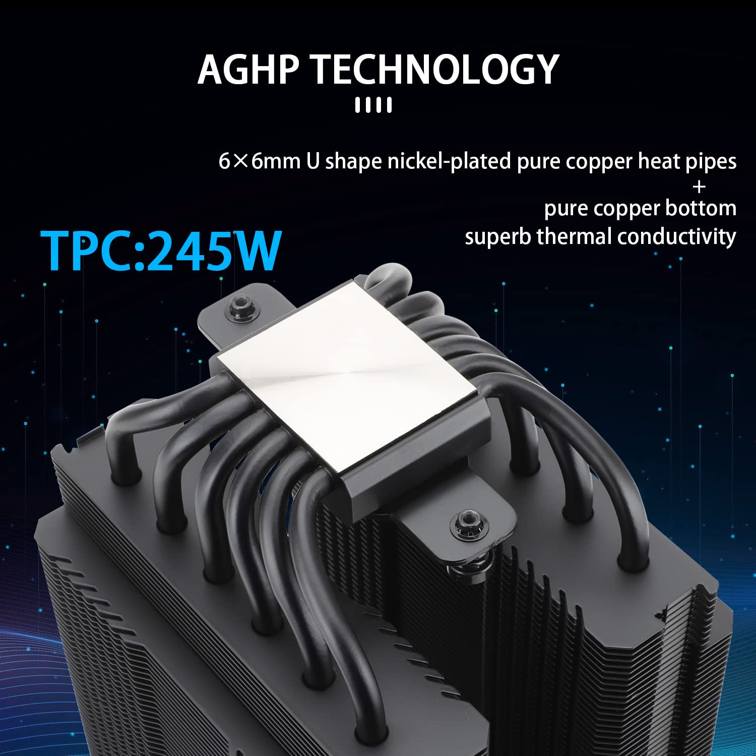 Thermalright Peerless Assassin 120 CPU Air Cooler, 6 Heat Pipes, Dual 120mm TL-C12B PWM Fan, Aluminium Heatsink Cover, AGHP Technology, for AMD AM4/Intel LGA1851/1150/1151/1200/2066/2011 (PA120 Black)