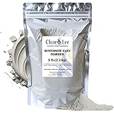ClearLee Bentonite Clay Cosmetic Grade Powder - 100% Pure Natural Powder - Indian Clay - Great For Skin Detox, Rejuvenation, and More - Heal Damaged Skin - DIY Clay Face Mask (5 lb)