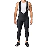 Wixen Men’s Thermal Cycling Bib Pants – Warm Winter Cycling Bibs with 3D Pad Fleece Lined Cycling Bib Tights with Pockets
