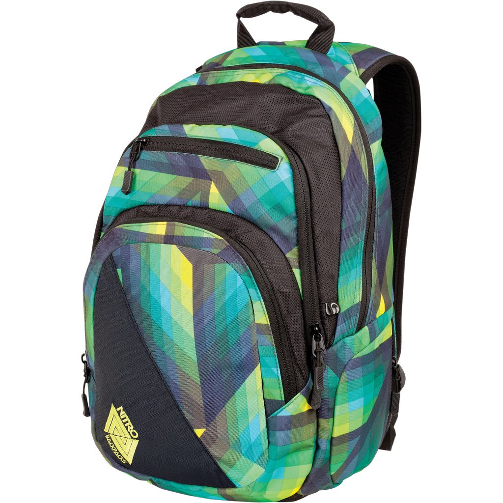 Nitro Stash Rucksack, Schulrucksack, Schoolbag, Daypack, Geo Green, 49 x 32 x 22 cm, 29 L, — image 1