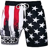 uideazone Mens Swim Trunks with Compression Liner Swimming Shorts 7 Inch Inseam Waterproof Quick Dry Beach Sport Shorts M-XXL