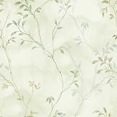 VaryStyle Light Green/Yellow Tree Branches Wallpaper Foggy Tree Twigs Leaf Peel and Stick Wallpaper Vintage Contact Paper for Cabinets Walls 17.7"x118" Self Adhesive Vinyl Roll for Bedroom Bathroom