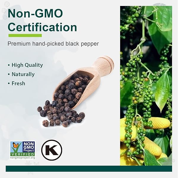SOEOS TABLE GROUND BLACK PEPPER, 18 OZ (510G) NON-GMO, FRESHLY PEPPERCORN POWDER BULK, PACKED TO KEEP PEPPERS FRESH, READY TO USE PEPPERCORNS FOR REFILL, REGULAR