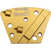 PCD Trapezoid Diamond Grinding Disc for Epoxy Coating Removal, Concrete Grinding Shoes Fit with Diamatic/Sase/CPS Floor Grinders, 1/4 1308 PCD*2, 9PCS