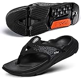 PCSsole Plantar Fasciitis Sandals for Women - High Arch Support Flip Flops with Comfort Cushion & Rubber Sole - Recovery Thong Orthotic Sandals for Foot Pain - Flat Feet - Arch Pain - Heel Pain