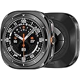 Suitisbest Metal Case for Samsung Galaxy Watch Ultra 47mm Case, Stainless Steel Protective Rugged Bumper Thin Frame with Ceramic-Like Back Cover for Galaxy Watch Ultra 47mm for Men Women