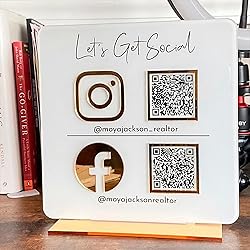 hadefa Personalized Multi Business QR Code Sign QR