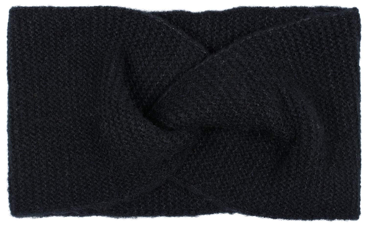 styleBREAKER Ladies fine knit headband with twist knot, warm winter hairband, headband 04026047, color:Black โ image 1