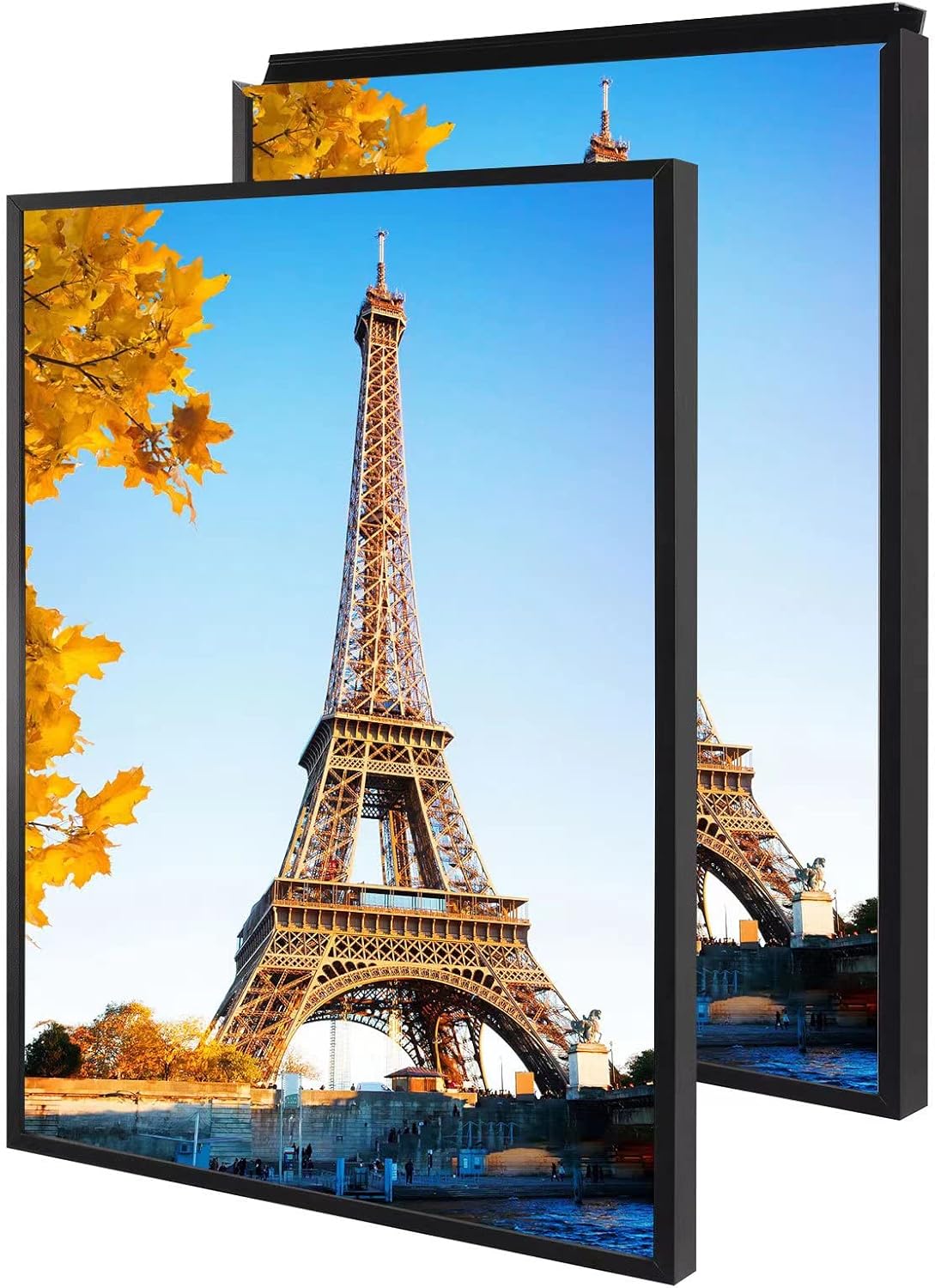 Photo Albums, Frames & Accessories - Podronale 24x36 Snap Frame Black Poster Frames Set of 2 Front-loading Frame Metal Click Frame,Coating Aluminum Profile with High Definition Plexiglass