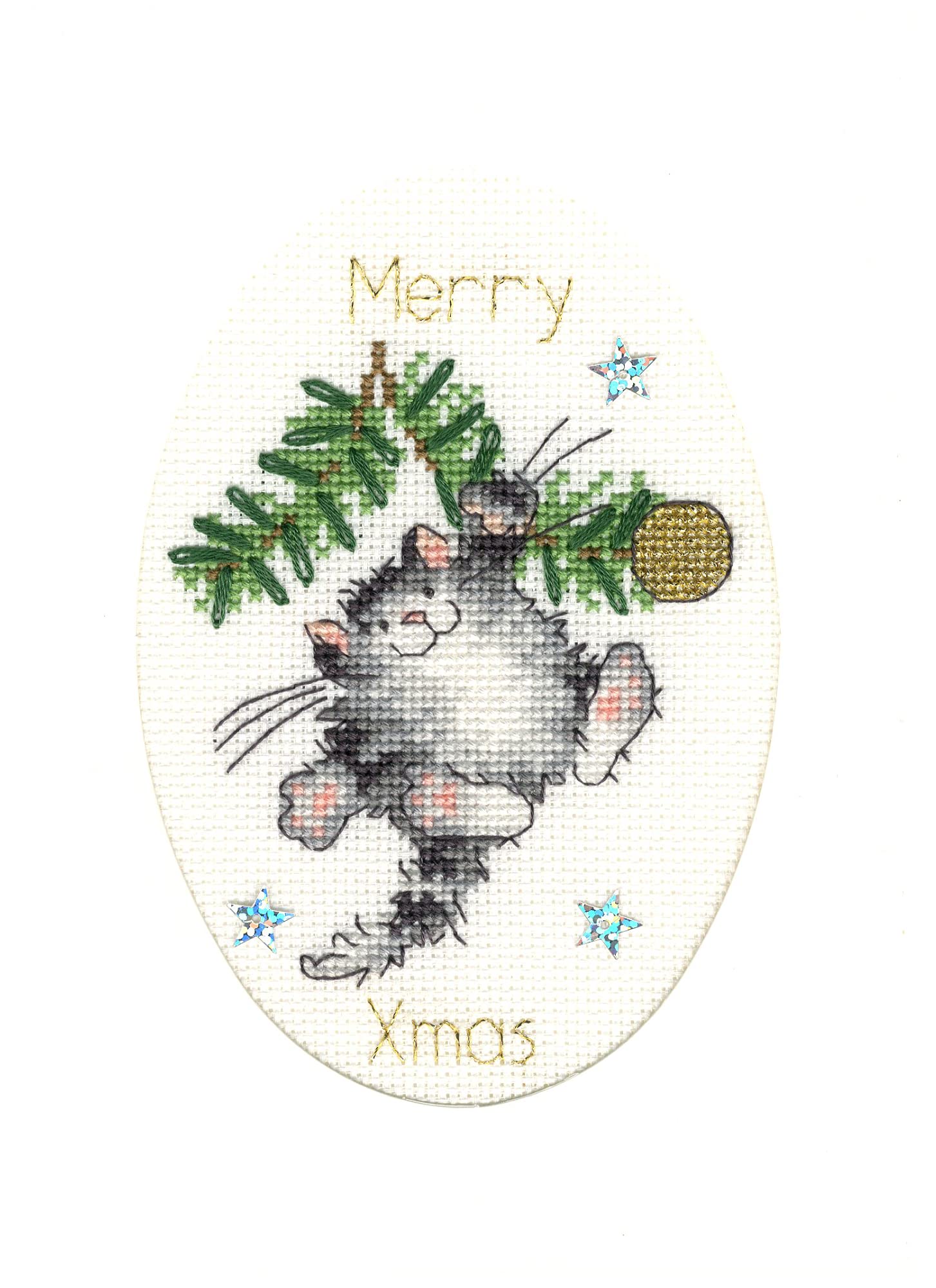 Bothy Threads Cross Stitch Card Kit - Swing Into Xmas