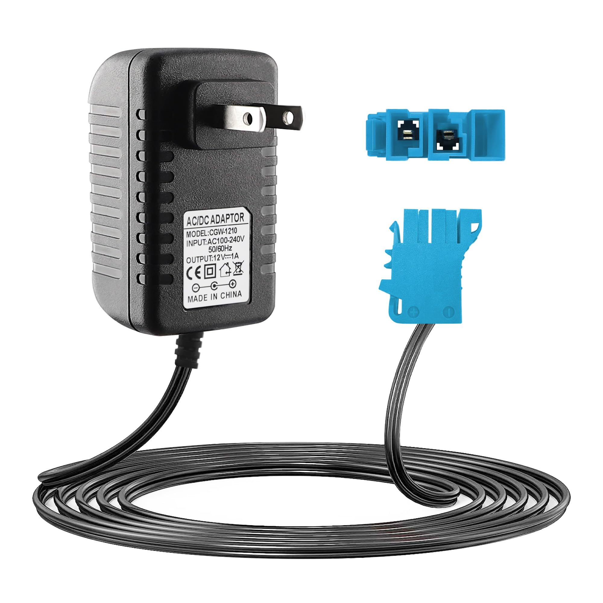 Photo 1 of 12V Charger for Peg Perego John Deere Tractor Battery, 12 Volt Battery Charger for John Deere Ground Force Tractor, John Deere Gator XUV Polaris RZR 900 Powered Ride On Car