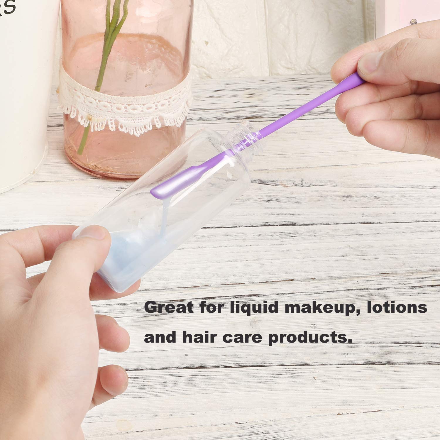 Makeup Spatula, Beauty Spatula, 4 Pack Mini Silicone Spatula, Small