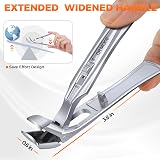DRMODE Angled Head Nail Clippers for Thick Nails Large German Toenail Clippers view 4