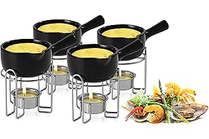 Artestia Butter Warmer for Seafood Set of 4, Ceramic Lobster Butter Warmers with 4 Pieces Tealight Candles for Melting Butter
