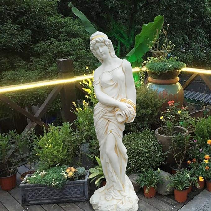 WLVG Estatuas de Paisaje de mármol de Resina para Patio al Aire Libre