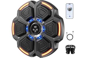 LOLBOX Music Boxing Machine for Adults and Kids,Bluetooth Music Punching Machine with Gloves,Wall Target Punching Workout for