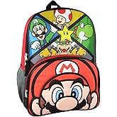 Super Mario Boy's Front Tap Activated LED Light Up 16" School Kid's Backpack