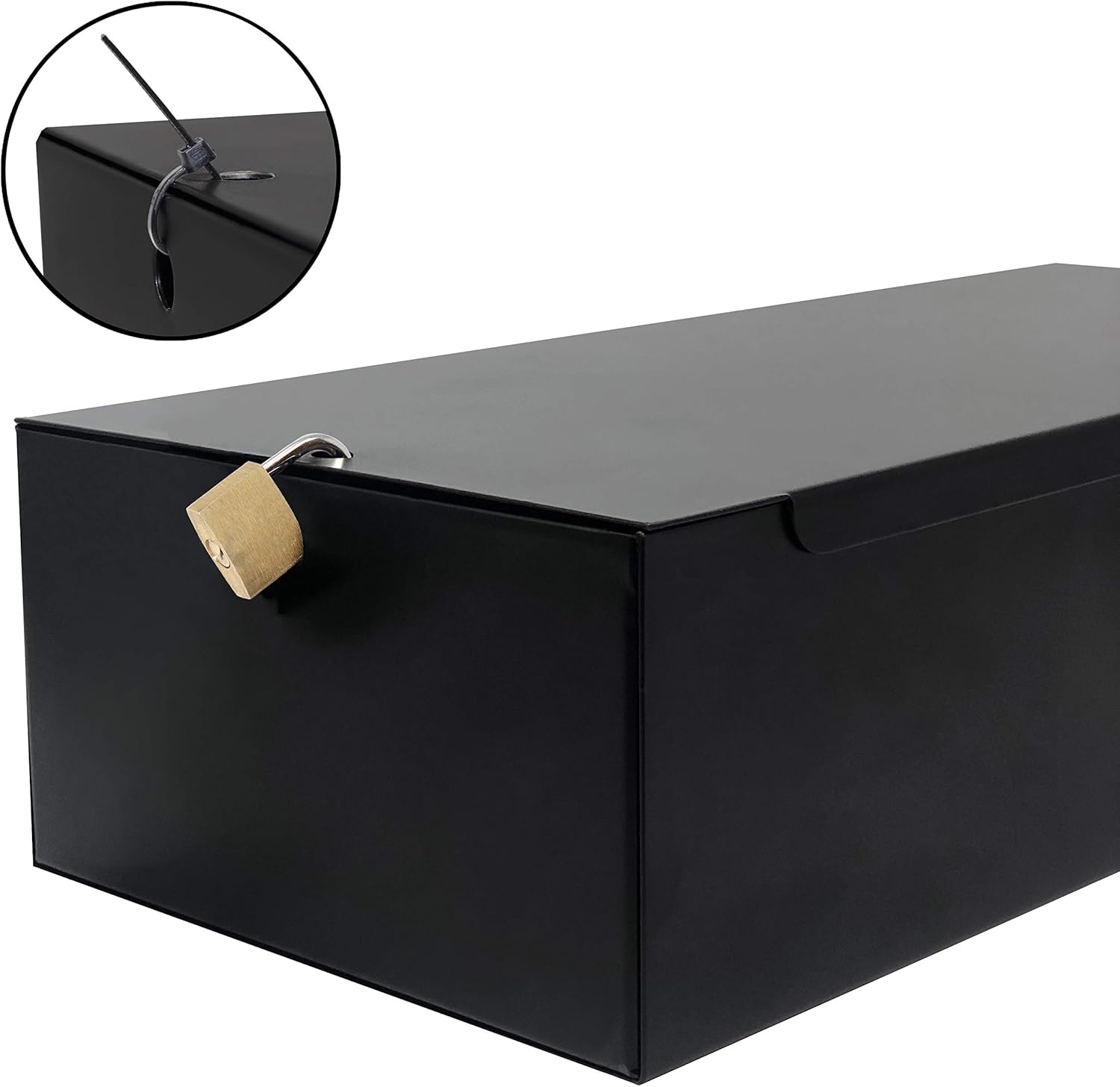 Nadex Lockable Metal 5 Compartment Currency Tray with Coin Tray Insert and Bill Wrappers | Cash Box with Sliding Lockable Cover | Lock not Included : Office Products