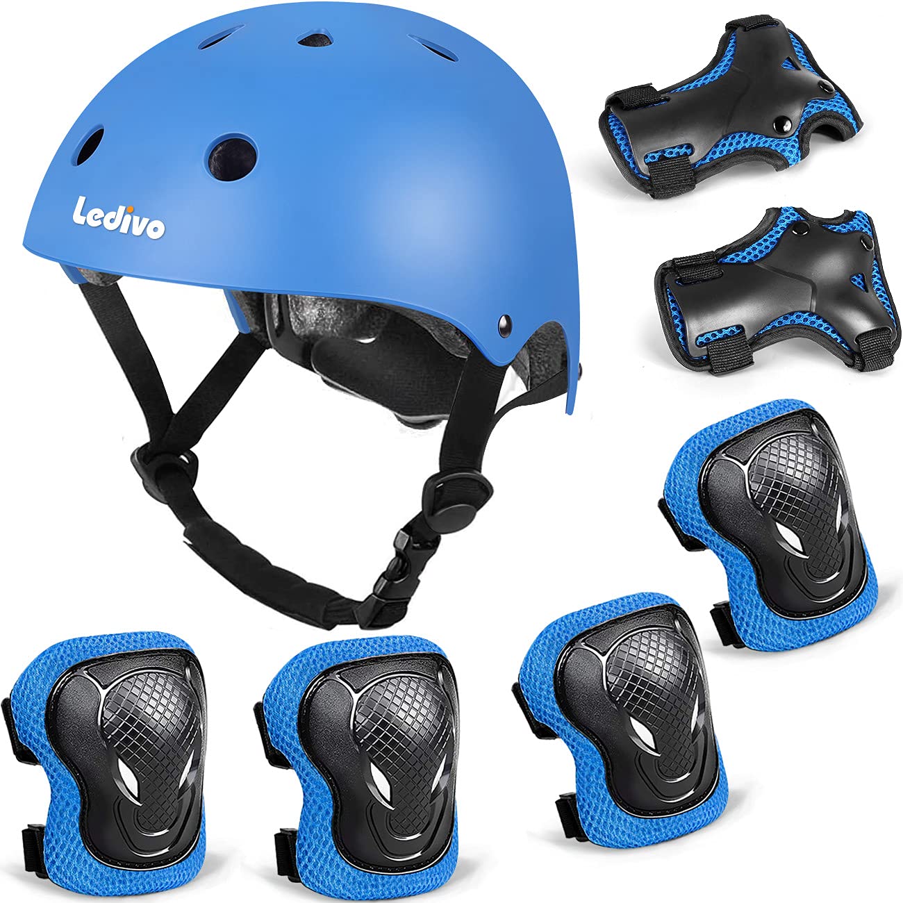 Photo 1 of ** only comes with the helmet *
LEDIVO Kids Bike Helmet Protection Gear Set for Toddler Youth Adult, Bicycle Helmet Knee Pads Elbow Pads Wrist Guards for Roller Skate Skateboard Cycling Skating