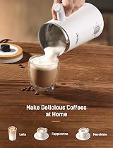 YISSVIC Milk Frother Electric 4 in 1 Hot Cold Foam Maker Capuccino Latte view 6