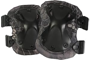 Bylion Tactical Combat Knee Pad Hunting Knee Pads Daily Knee Protection Protective Pads Set for Outdoor CS Paintball Game Cycling Safety Skateboarding Gear Skates