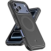 M MYBAT PRO for iPhone 17 Pro Max Case, Magnetic Phone Case for iPhone 17 Pro Max,[Compatible with magsafe],Heavy Duty Protection Rugged Case,Shockproof Cover（No Screen Protector） Black