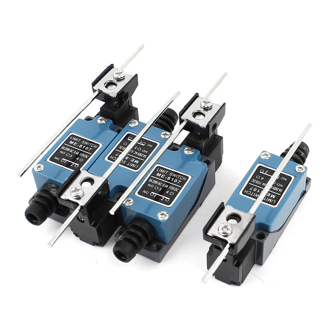 Sourcingmap 4 x ME-8107 Adjustable Rod Arm Momentary Limit Switch AC 250V DC 115V