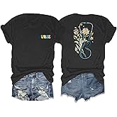 Migxsaf Nurse Graphic Shirts for Women Boho Floral Nurse Life T Shirt Stethoscope Oversized Graphic Tees Nurses Day Gifts