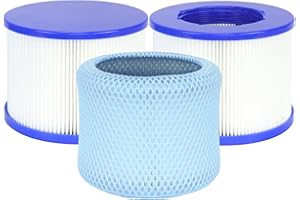 Lucasou 60% Denser Filter, High-Efficiency Screw-in Hot Tub spa Filters Replacement Compatible with All Relxtime, Aleko, Wejoy, Aquaspa Hot Tubs & Other Spas (2 Filters + 1 Filter Bags)