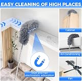Wlich 8 PCS Microfiber Duster Set Telescopic 41-210 cm 250 cm Reach view 4
