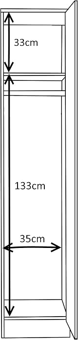 Reflect 1 Door Wardrobe White Gloss/Matt White Stylish Furniture view 5