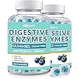 WEEVIT Digestive Enzymes Gummies - 2 Months Supply - Chewable Digestive Enzymes Gummy with Probiotics & Prebiotics Blend for Women Men, Sugar Free | Vegan | Blueberry Flavored (Pack of 2)