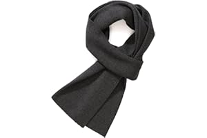 FULLRON Men Winter Merino Wool Knit Scarf - Warm Soft Cashmere Feel Neck Scarves