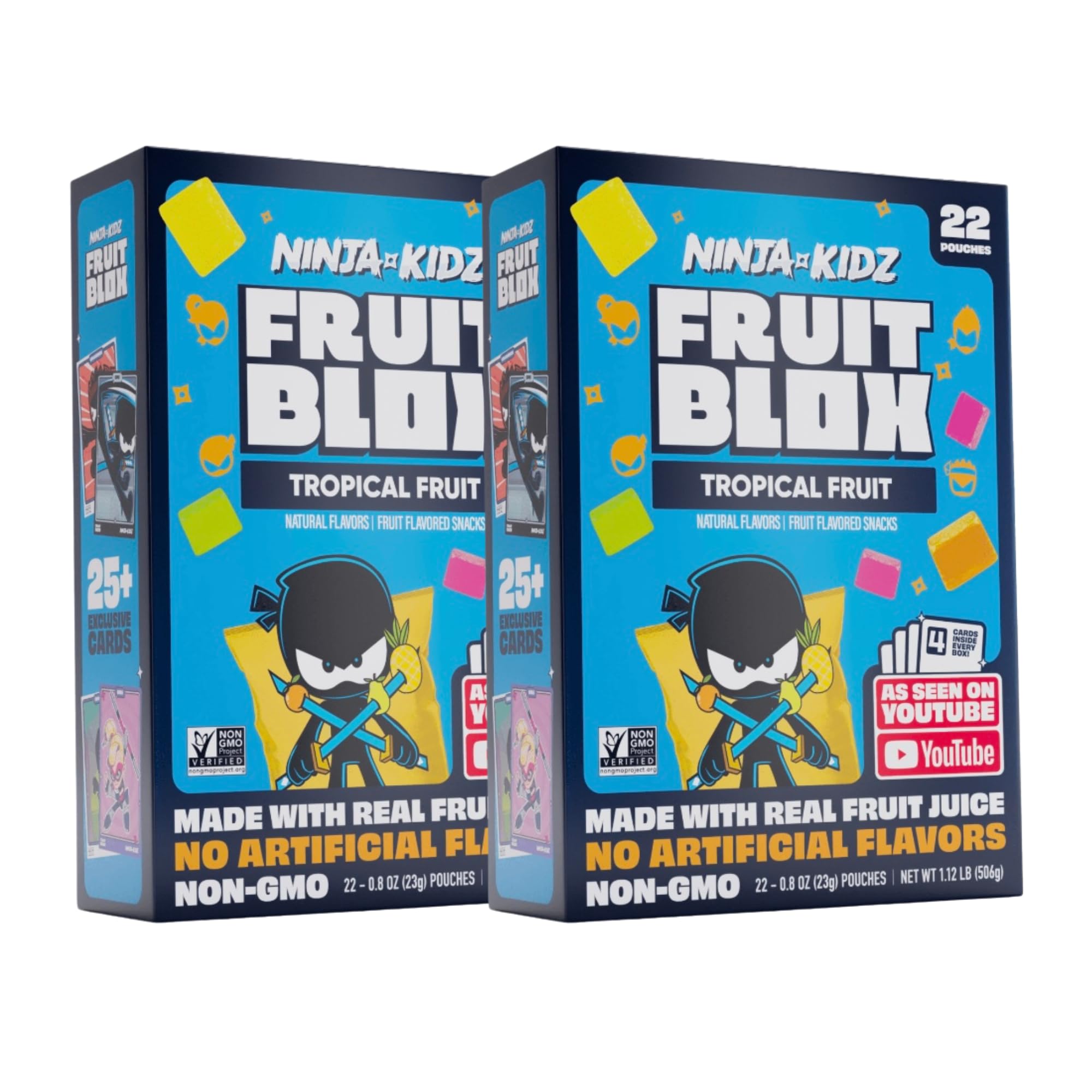 Generic Fruits Blox Mixed Fruit Snacks, 2 Boxes, 22 Count Each Box