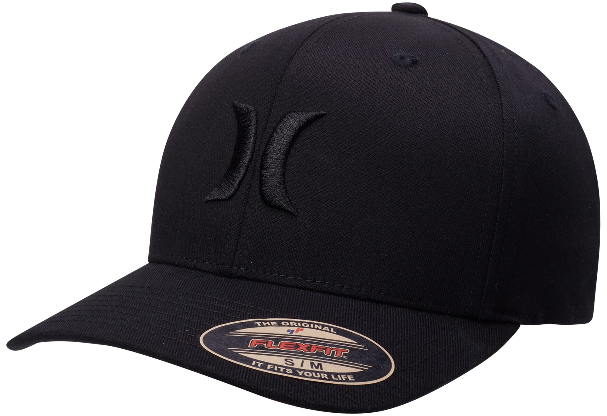 Photo 1 of Hurley Mens Baseball Cap - Flexfit Fitted Baseball Caps for Men (Sizes: S-XL), Size Small-Medium, Black/(Black)